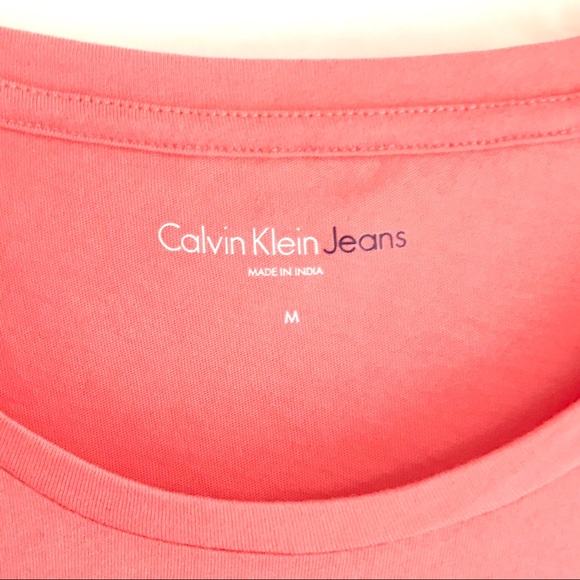 Calvin Klein Jeans Logo Short Sleeve Tee Shirt - Picture 5 of 9